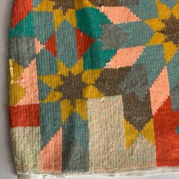 Marciano hand beaded bohemian vintage Y2K mini skirt women’s size 8 new w tags - Picture 3 of 9